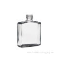 Flat Hip Flask Glass Bottle